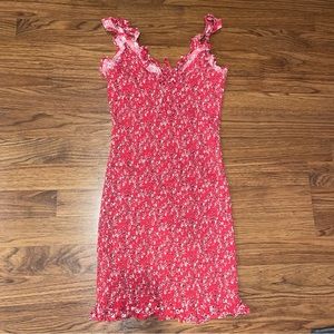 Red Floral Dress